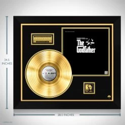 RARE-T The Godfather 'Movie Soundtrack' Limited Collectors' Edition Studio Licensed Gold LP Custom Frame Limited Edition Frames