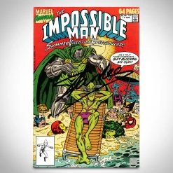 APW Signed Memorabilia Impossible Man 'Summer Vacation Spectacular #1' Hand-Signed Comic Book By Stan Lee Custom Frame