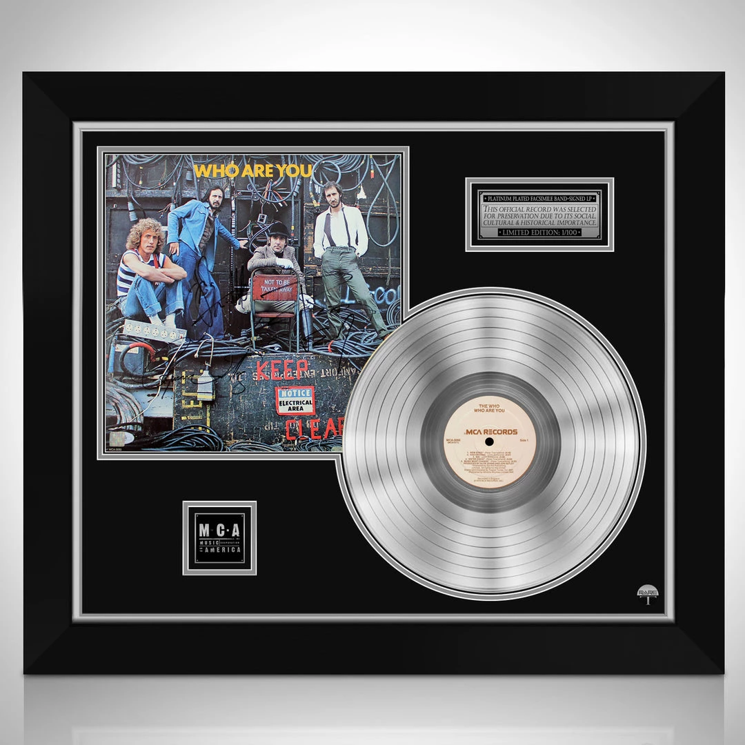 RARE-T The Who Who Are You Platinum LP Limited Signature Edition Studio Licensed Custom Frame