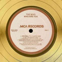 Rare-T Limited Edition Frames The Who - Who Are You Limited Signature Edition Studio Licensed Gold LP Custom Frame