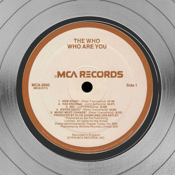 RARE-T The Who Who Are You Platinum LP Limited Signature Edition Studio Licensed Custom Frame