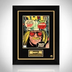 APW Stan Lee- 'Thor' Hand-Signed Caricature Art Print By Stan Lee Custom Frame Signed Memorabilia