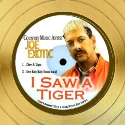 RARE-T Limited Edition Frames Tiger King Joe Exotic I Saw A Tiger Gold LP Limited Signature Edition Studio Licensed Custom Frame