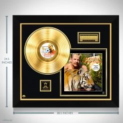 RARE-T Limited Edition Frames Tiger King Joe Exotic I Saw A Tiger Gold LP Limited Signature Edition Studio Licensed Custom Frame
