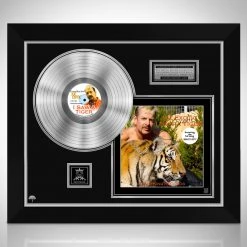 Rare-T Limited Edition Frames Tiger King Joe Exotic I Saw A Tiger Platinum LP Limited Signature Edition Studio Licensed Custom Frame
