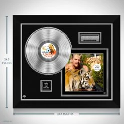 Rare-T Limited Edition Frames Tiger King Joe Exotic I Saw A Tiger Platinum LP Limited Signature Edition Studio Licensed Custom Frame