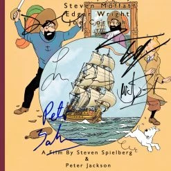 RARE-T Tintin Les Aventures De Tintin The Adventures Of Tintin: The Secret Of The Unicorn Script Limited Signature Edition Studio Licensed Custom Frame