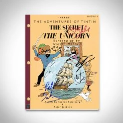 RARE-T Tintin Les Aventures De Tintin The Adventures Of Tintin: The Secret Of The Unicorn Script Limited Signature Edition Studio Licensed Custom Frame