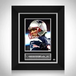 RARE-T Tom Brady New England Patriots Photo Limited Signature Edition Studio Licensed Custom Frame Sports Memorabilia