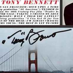 RARE-T Tony Bennett - I Left My Heart In San Francisco Limited Signature Edition Studio Licensed LP Cover Custom Frame