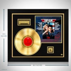 RARE-T Limited Edition Frames Top Gun Limited Signature Edition Studio Licensed Gold LP Custom Frame