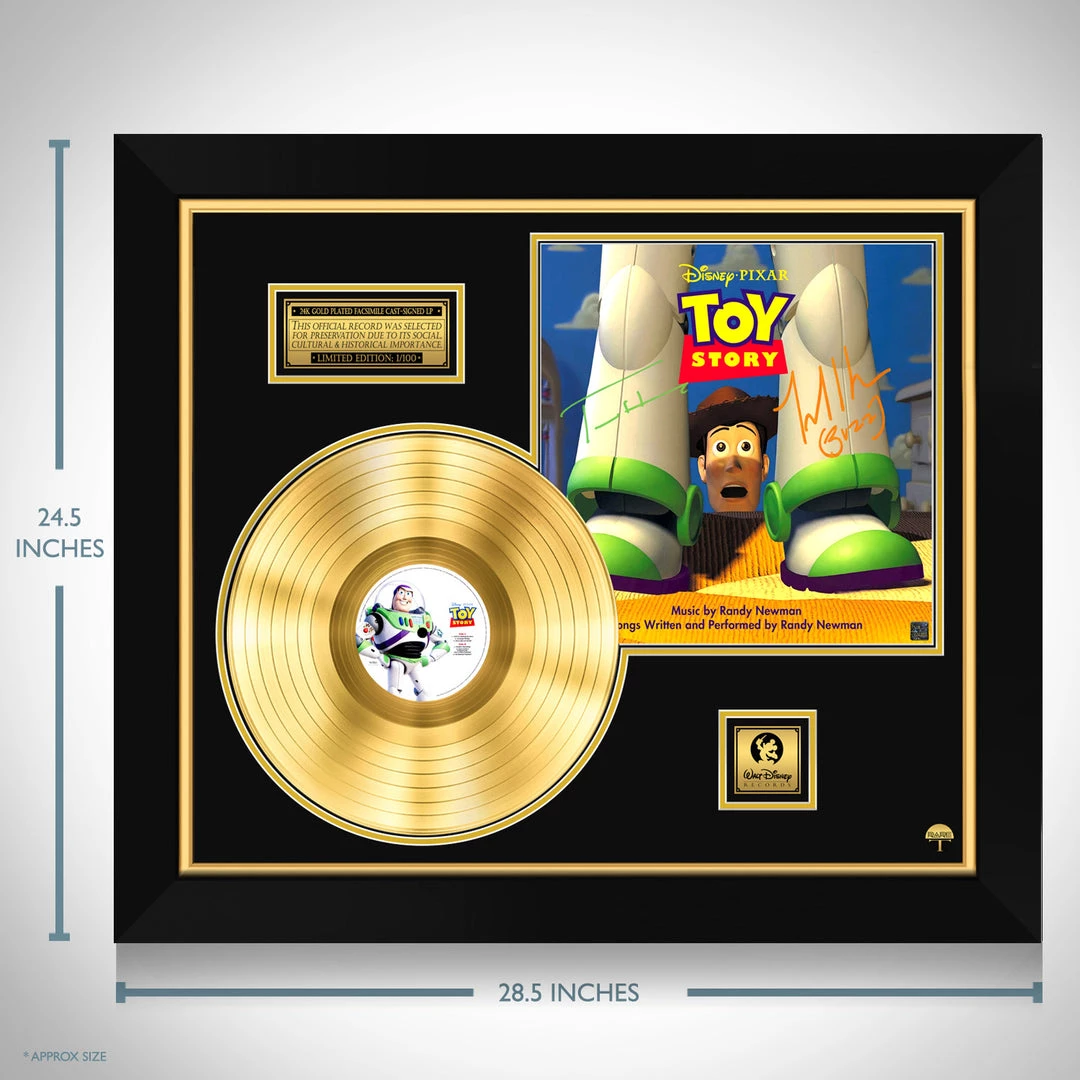 RARE-T Toy Story Motion Picture Soundtrack Gold LP Limited Signature Edition Custom Frame 10 RARE-T Toy Story Motion Picture Soundtrack Gold LP Limited Signature Edition Custom Frame