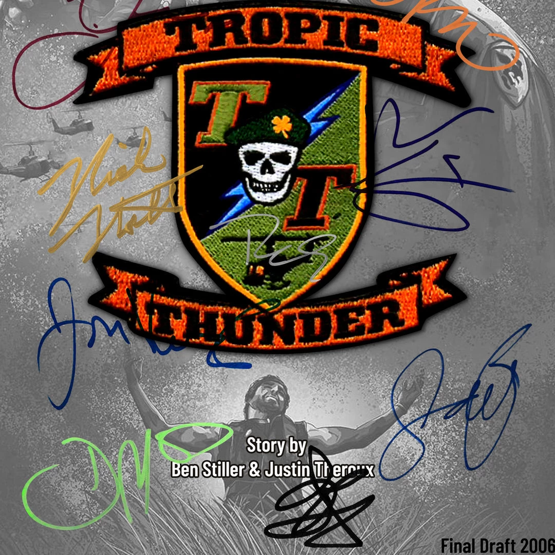 RARE-T Tropic Thunder Script Limited Signature Edition Studio Licensed Custom Limited Edition Frames 4 RARE-T Tropic Thunder Script Limited Signature Edition Studio Licensed Custom Limited Edition Frames