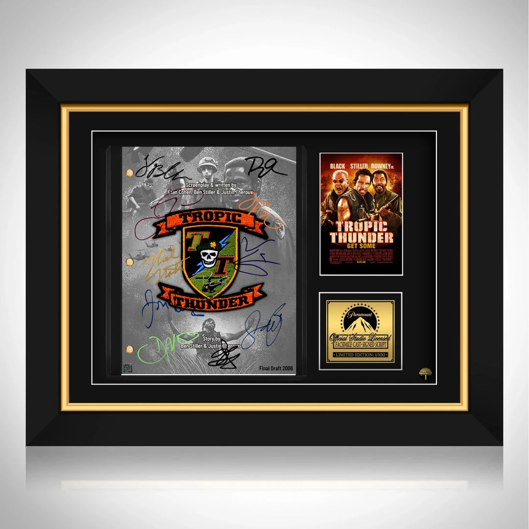 RARE-T Tropic Thunder Script Limited Signature Edition Studio Licensed Custom Limited Edition Frames 1 RARE-T Tropic Thunder Script Limited Signature Edition Studio Licensed Custom Limited Edition Frames