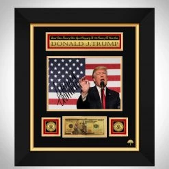 RARE-T Limited Edition Frames Donald Trump Gold US Dollars Photo Limited Signature Edition Studio Licensed Custom Frame