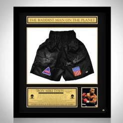 PPC Mike Tyson - PSA/DNA Certified Hand-Signed Boxing Trunks Custom Frame