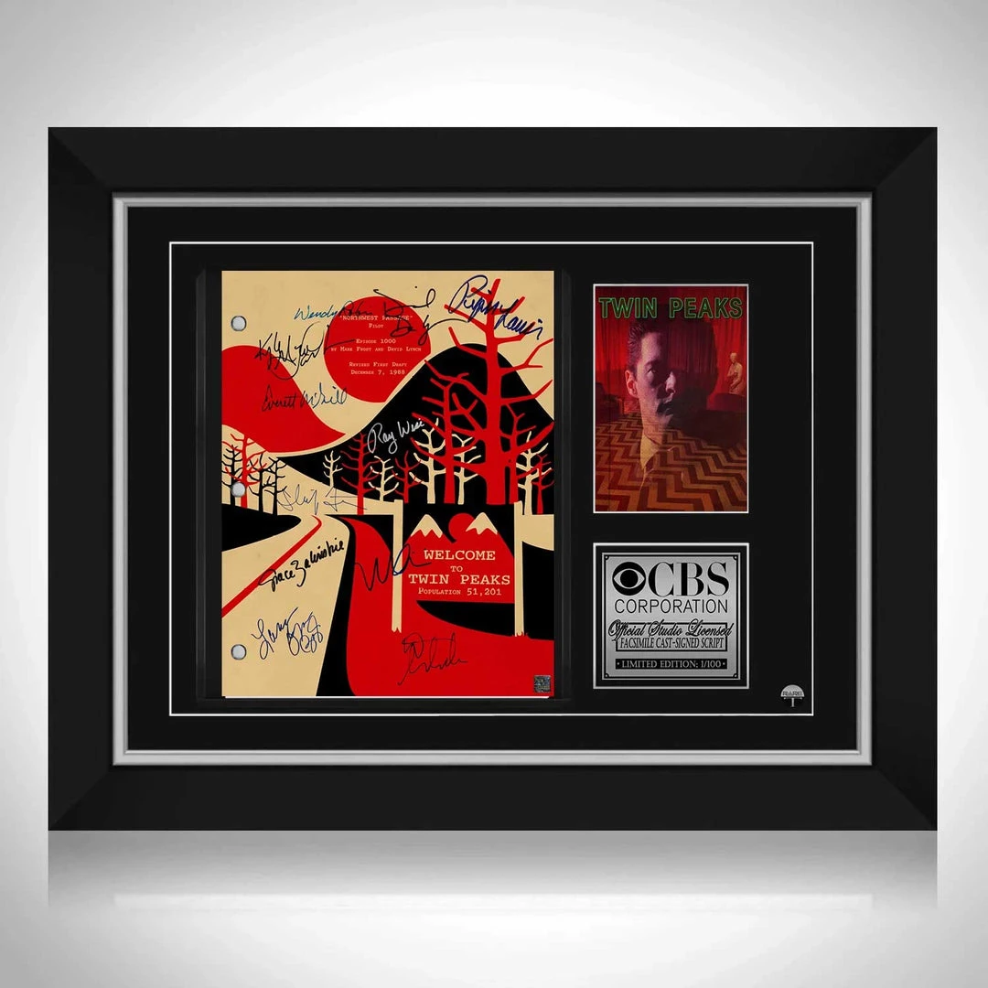 RARE-T Twin Peaks (1990) Script Limited Signature Edition Studio Licensed Custom Frame Limited Edition Frames 13 RARE-T Twin Peaks (1990) Script Limited Signature Edition Studio Licensed Custom Frame Limited Edition Frames