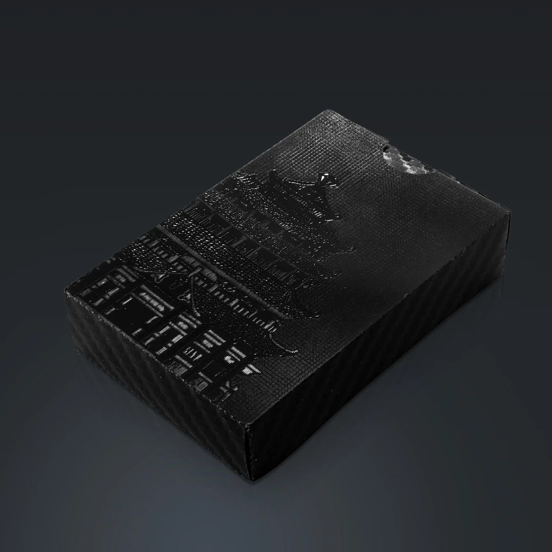 RARE-T Obsidian Carbonite Black Diamond Playing Cards With Buddha Temple Pattern Game Room 4 RARE-T Obsidian Carbonite Black Diamond Playing Cards With Buddha Temple Pattern Game Room
