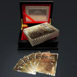 RARE-T Platinum Plated Playing Cards 100 Cad Pattern