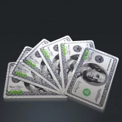RARE-T Platinum Plated Playing Cards 100 Usd Pattern