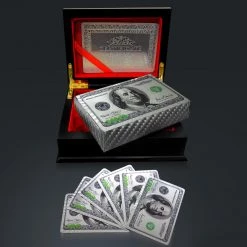 RARE-T Platinum Plated Playing Cards 100 Usd Pattern