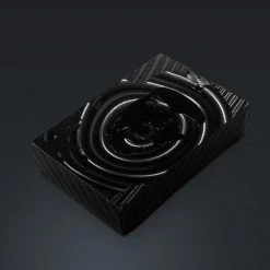 RARE-T Game Room Black On Black Obsidian Carbonite Playing Cards With Che Guevara Pattern 9 RARE-T Game Room Black On Black Obsidian Carbonite Playing Cards With Che Guevara Pattern