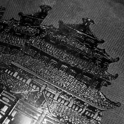 RARE-T Obsidian Carbonite Black Diamond Playing Cards With Buddha Temple Pattern Game Room 14 RARE-T Obsidian Carbonite Black Diamond Playing Cards With Buddha Temple Pattern Game Room