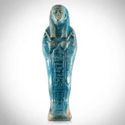 Best Of Egypt Ushabti Tomb Statue- Egyptian Faience Blue Glazed Ushabti Tomb Statue From 664-332 BC Museum Display Ancient Artifacts