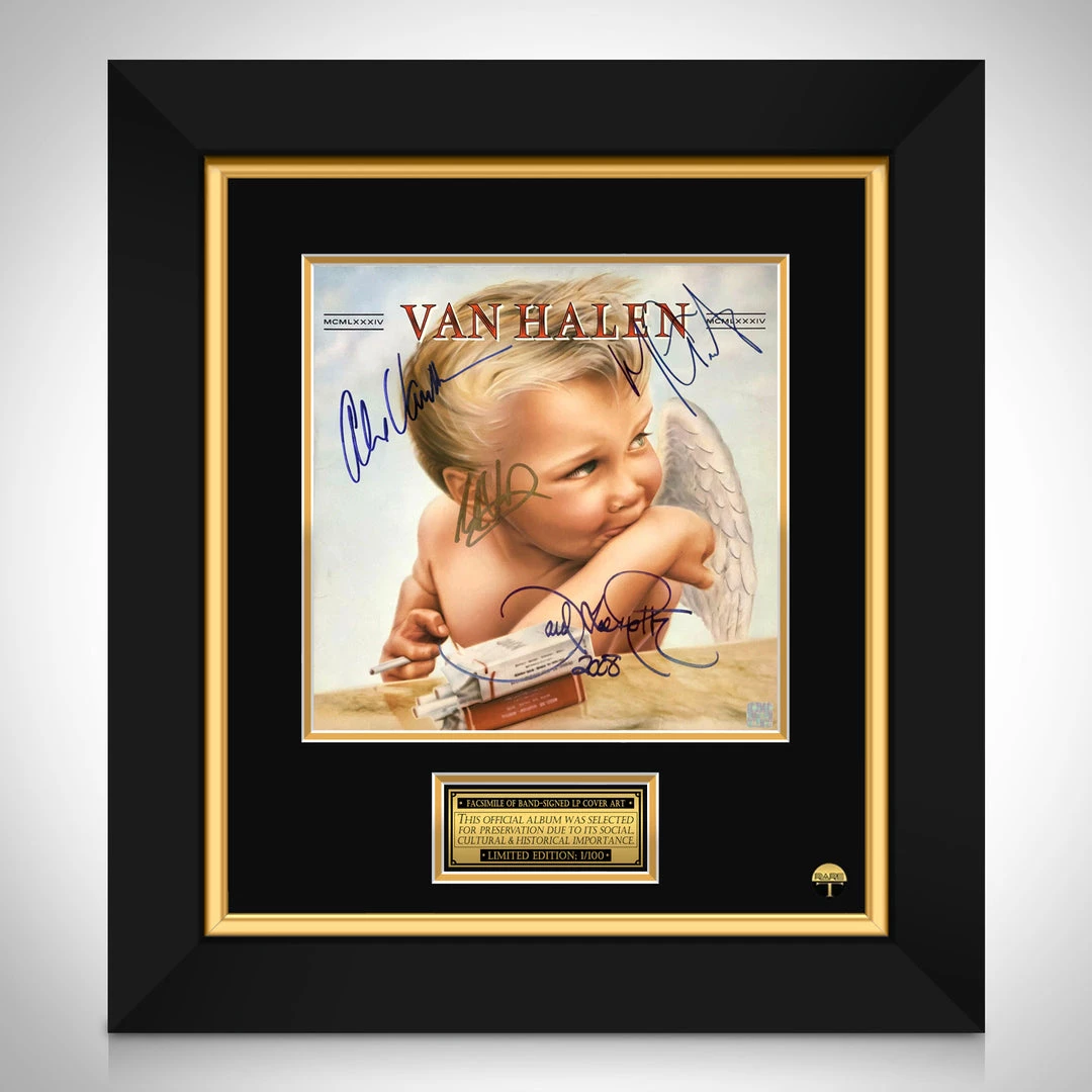 RARE-T Van Halen 1984 Limited Signature Edition Studio Licensed LP Cover Custom Frame 1 RARE-T Van Halen 1984 Limited Signature Edition Studio Licensed LP Cover Custom Frame