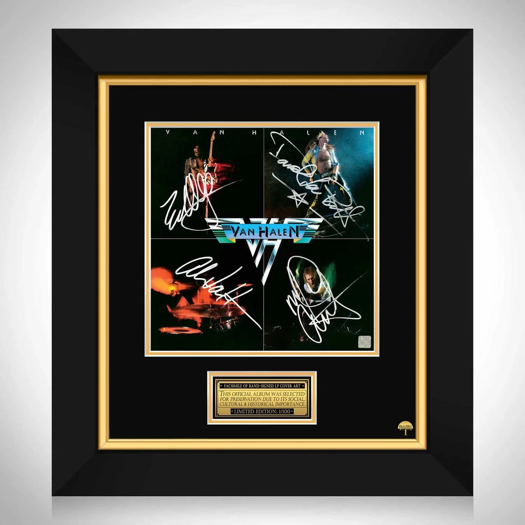 RARE-T Van Halen Van Halen LP Cover Limited Signature Edition Studio Licensed Custom Frame Limited Edition Frames 11 RARE-T Van Halen Van Halen LP Cover Limited Signature Edition Studio Licensed Custom Frame Limited Edition Frames