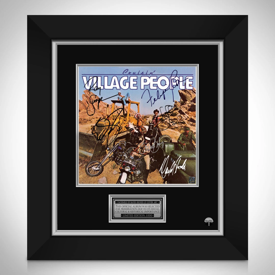 RARE-T Limited Edition Frames Village People - Cruisin LP Cover Limited Signature Edition Studio Licensed Custom Frame 1 RARE-T Limited Edition Frames Village People - Cruisin LP Cover Limited Signature Edition Studio Licensed Custom Frame