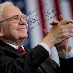 RARE-T Warren Buffett Photo Limited Signature Edition Licensed Custom Frame Limited Edition Frames