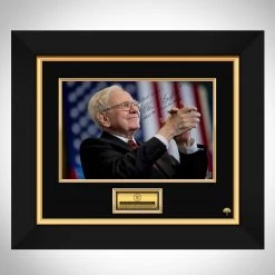 RARE-T Warren Buffett Photo Limited Signature Edition Licensed Custom Frame Limited Edition Frames