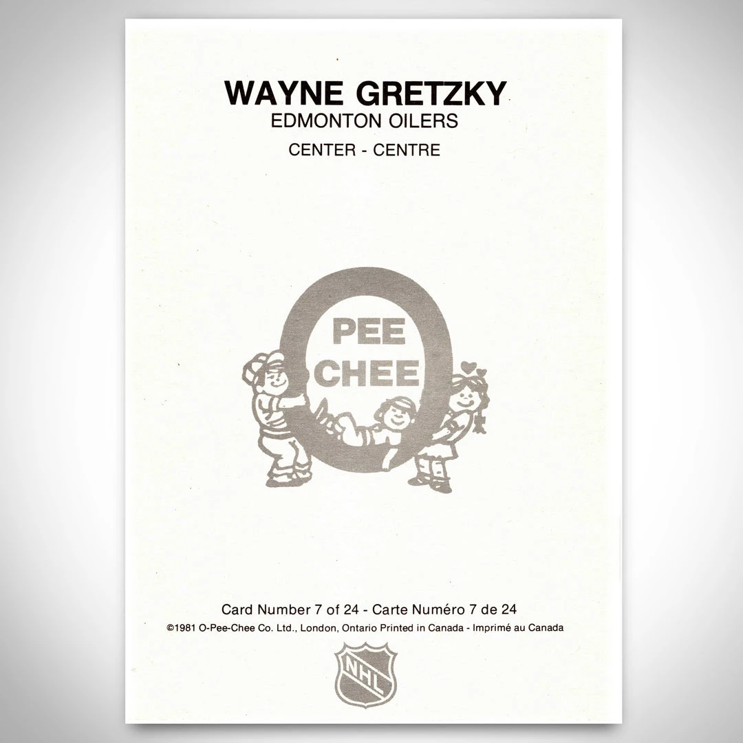 Michel Edmonton Oilers- Wayne Gretzky Collectible Limited Edition 7/24 'O-Pee-Chee' Large Hockey Card Sports Memorabilia 2 Michel Edmonton Oilers- Wayne Gretzky Collectible Limited Edition 7/24 'O-Pee-Chee' Large Hockey Card Sports Memorabilia