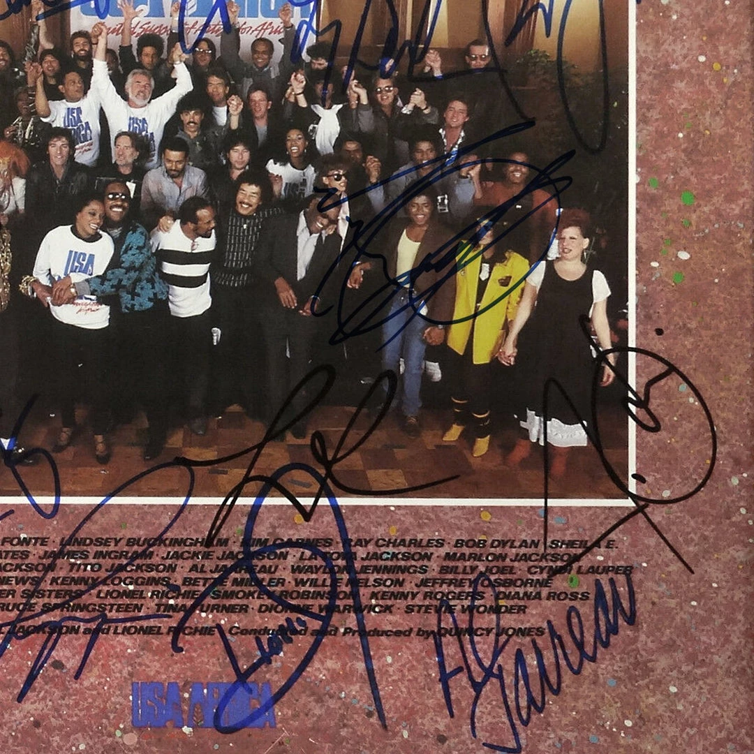 RARE-T USA For Africa - We Are The World LP Cover Limited Signature Edition Studio Licensed Custom Frame Limited Edition Frames 6 RARE-T USA For Africa - We Are The World LP Cover Limited Signature Edition Studio Licensed Custom Frame Limited Edition Frames
