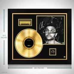 RARE-T The Weeknd Beauty Behind The Madness Gold LP Limited Signature Edition Studio Licensed Custom Frame