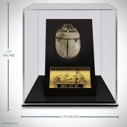 Best Of Egypt Ancient Artifacts Funerary Scarab Bead- White Glazed Steatite Funerary Scarab Bead From 664-332 BC Custom Museum Frame