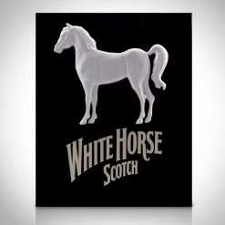 RARE-T Ready To Ship! 48 Hour Shipping! White Horse Scotch/Whisky - Vintage Embossed Bakelite Bar Advertisement
