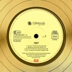 RARE-T Limited Edition Frames Whitesnake 1987 Gold LP Limited Signature Edition Studio Licensed Custom Frame