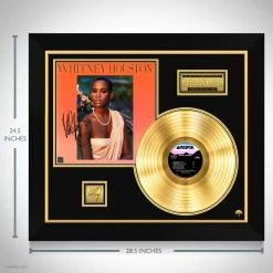 RARE-T Whitney Houston Gold LP Limited Signature Edition Studio Licensed Custom Frame
