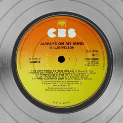 G.R.O. Willie Nelson Always On My Mind Limited Signature Edition Studio Licensed Platinum LP Custom Frame 14 G.R.O. Willie Nelson Always On My Mind Limited Signature Edition Studio Licensed Platinum LP Custom Frame