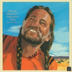 Rare-T Willie Nelson Greatest Hits Limited Signature Edition Studio Licensed Platinum LP Custom Frame Limited Edition Frames