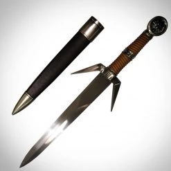 Wicked The Witcher 3 - Handmade Miniature Sword Prop & Wood Stand