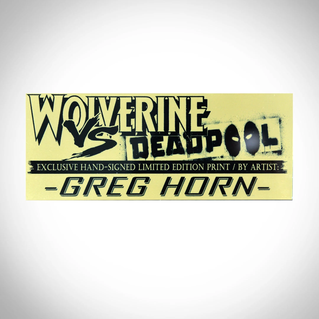 VAULT COLLECTIBLES Wolverine Vs Deadpool Print - Hand Signed By Greg Horn Rare-T Exclusive Custom Frame Signed Memorabilia 3 VAULT COLLECTIBLES Wolverine Vs Deadpool Print - Hand Signed By Greg Horn Rare-T Exclusive Custom Frame Signed Memorabilia