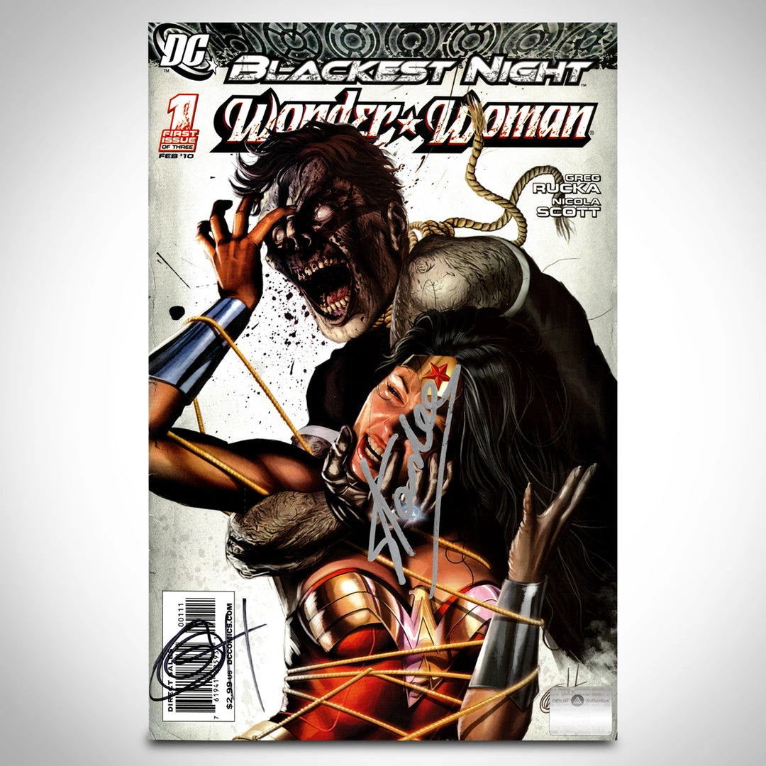APW Signed Memorabilia Blackest Night: Wonder Woman (2010) #1 Hand-Signed Comic Book By Greg Horn & Stan Lee Custom Frame 2 APW Signed Memorabilia Blackest Night: Wonder Woman (2010) #1 Hand-Signed Comic Book By Greg Horn & Stan Lee Custom Frame