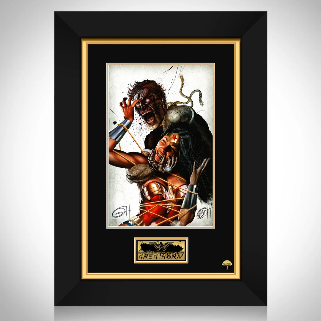 VAULT COLLECTIBLES Wonder Woman 'Blackest Night' Hand-Signed Artwork Print By Artist Greg Horn Custom Frame Signed Memorabilia 1 VAULT COLLECTIBLES Wonder Woman 'Blackest Night' Hand-Signed Artwork Print By Artist Greg Horn Custom Frame Signed Memorabilia
