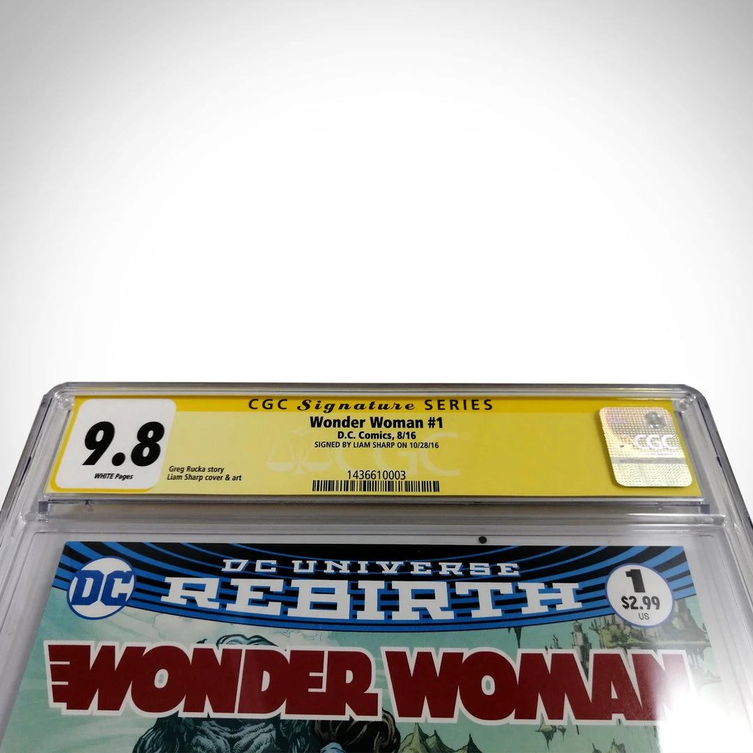 RARE-T Wonder Woman Rebirth #1 (2016) DC Universe Hand-Signed By Artist Liam Sharp 9.8 CGC - Comic Book Signed Comic Memorabilia 3 RARE-T Wonder Woman Rebirth #1 (2016) DC Universe Hand-Signed By Artist Liam Sharp 9.8 CGC - Comic Book Signed Comic Memorabilia
