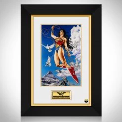 VAULT COLLECTIBLES Ready To Ship! 48 Hour Shipping! Wonder-Woman- Hand-Signed Artwork Print By Mark Sparacio Custom Frame