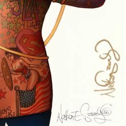 VAULT COLLECTIBLES Signed Memorabilia Wonder Woman 'Tattoo' Hand-Signed Artwork Print By Artist Nathan Szerdy Custom Frame