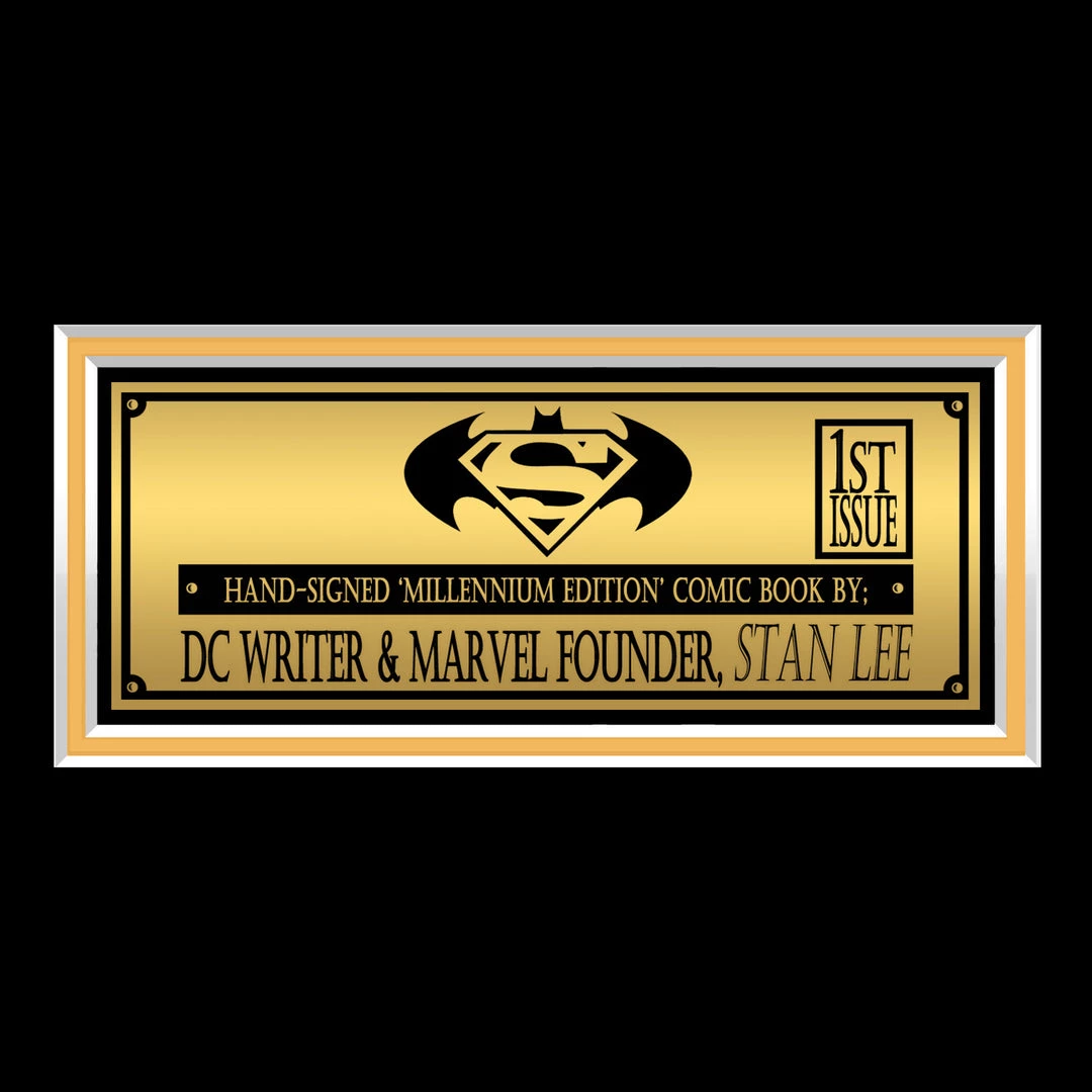 APW Signed Memorabilia World's Finest Comics #71 DC Millennium Edition Hand-Signed Comic Book By Stan Lee Custom Frame 6 APW Signed Memorabilia World's Finest Comics #71 DC Millennium Edition Hand-Signed Comic Book By Stan Lee Custom Frame